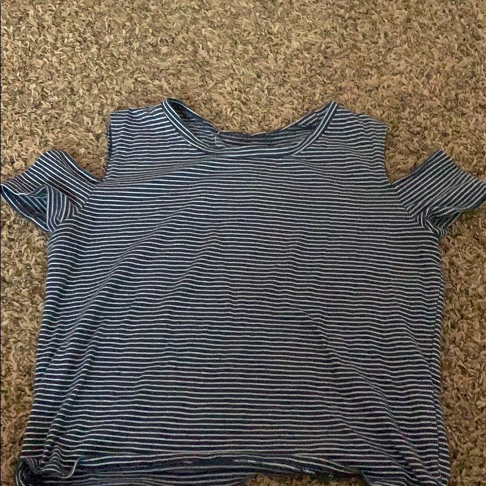 cute shirt with cut outs over the shoulders
